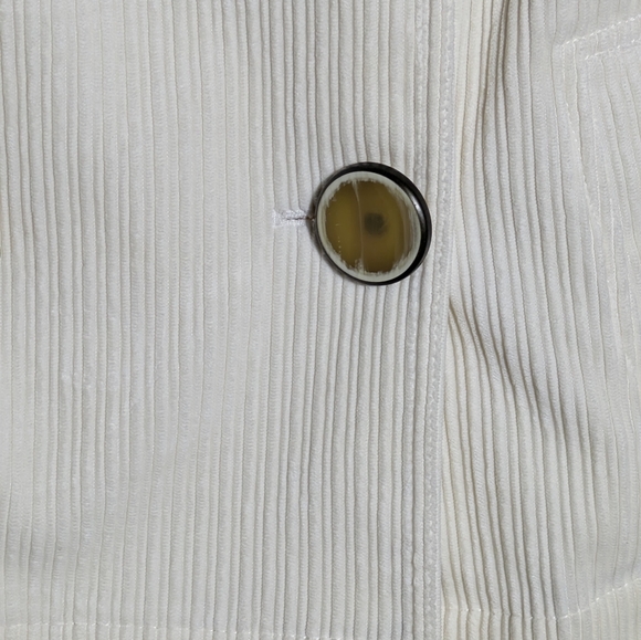 Women's Yansi Fugel Winter White Corduroy Pattern‎ Jacket/Blazer | Size M - Picture 5 of 8